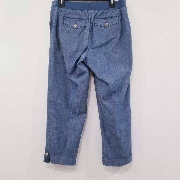 Talbots Blue Denim Mid rise Cropped Pants - Picture 4 of 12